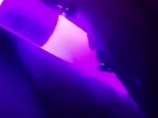 Purple light dildo play