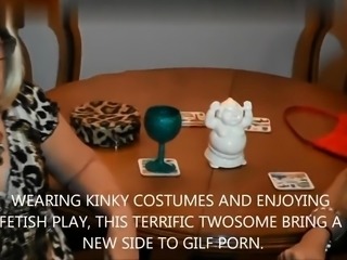 Kinky mature wives in stockings indulge in lesbian fucking