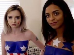 Lexi Lore and Vienna Black cant go to the body paint