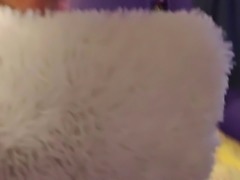 Nerdy Faery Pisses On A Fuzzy White Pillow