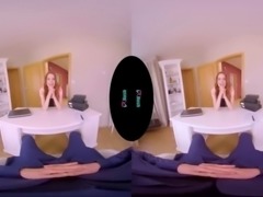 VRHUSH Charlie Red riding her stepfathers big cock in virtual reality