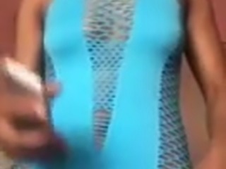 Blue dress anal play