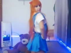 Joi in Portuguese - Asuka from Evangelion Makes you Cum You Pervert!