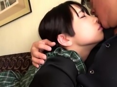 Sweet Japanese teen braces herself for a hardcore banging