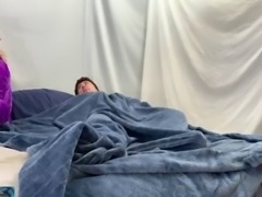 Stepmom helps stepson cum in the morning