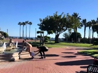 Sexy amateur teen reveals her kinky side in a public park