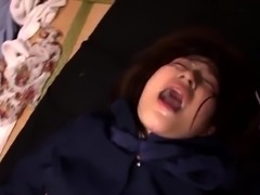 Nasty Japanese babe satisfying her wild desire for bukkake