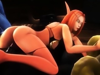 3D Characters with Smooth Pussy Gets Fuck