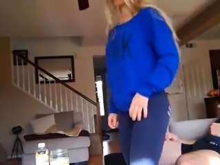 Charming Blonde Wife With Big Tits Bounces On A Meat Prick