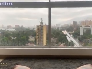 POV my new Roommate Fucks me in the Big Window with Full View to my Neighbors Mariana Martix