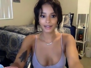 Latin big beautiful woman masturbates on webcam once more