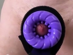 Dominating Asian doctor milks a cock with a mechanical toy