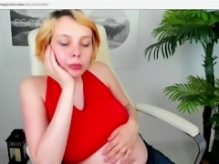 blonde pregnant woman is inviting you to fuck her