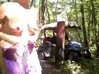 Mrs Curvyliscious Flashing Curves in the Woods