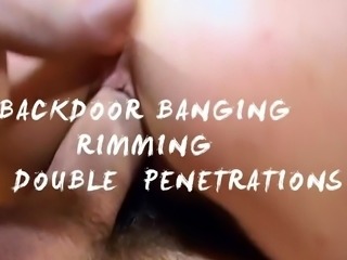 Backdoor banging rimming and DP compilation