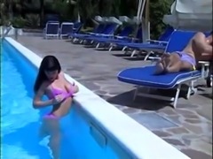 Stunning brunette milf takes a big dick up her ass outside