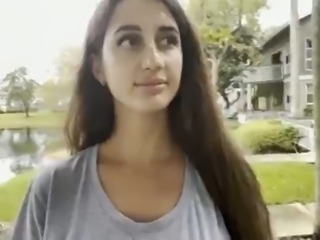 Walking down the street with cum on face