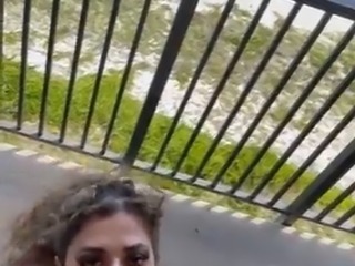Took ElonaBaby on baecation and FUCKED the absolute shitt out of her on the balcony. while people watched!!
