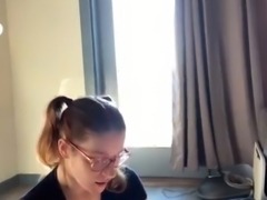 Hottie with Glasses gets blasted in the face