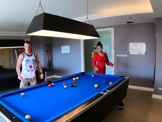 Pool game and hardcore pussy fucking