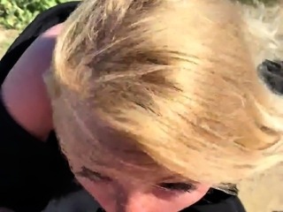 Blonde Blowjob Outdoor