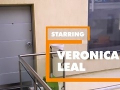 HR bitch Veronica Leal gets fucked like she deserves it