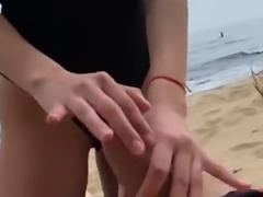 She caught us fucking at the public beach