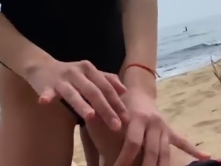 She caught us fucking at the public beach