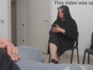 Public Dick Flash! a Naive Muslim Woman in Hijab Caught me Jerking off in Public Waiting room.
