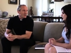Priest taking curvy teens anal virginity