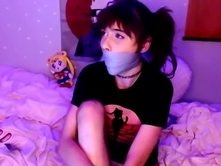 Slutfire self wrap gagged