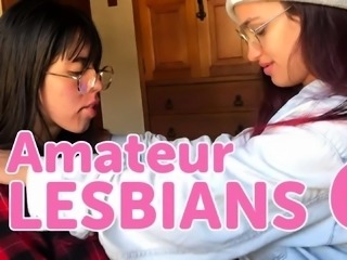 Amateur lesbians enjoying wild licking and fingering frenzy