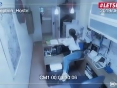 Hidden cameras filmed a slutty Ukrainian fucking with a neighbor in a hostel
