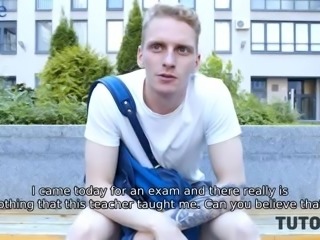 Unlucky Student Finds Out That His Sexy Slim Blonde Tutor Is Much Better At Fucking Than At Teaching