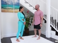 Big titted Latina fucked by her personal trainer after workout