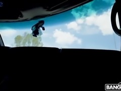 Kenzie Love jumps on the BBC right in the car