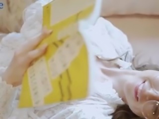 Tender Petite Cutie Can't Help Masturbating While Reading Erotic Novels