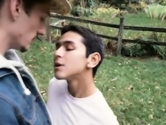 Gay teen Damien lets gardener fuck his tight wet ass so hard
