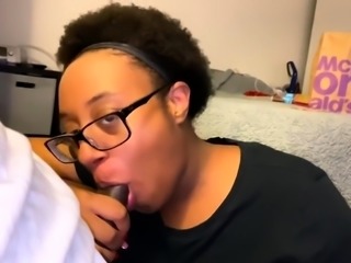 HD Ebony Nerd BJ