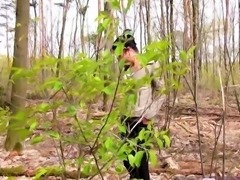 German amateur teen outdoor POV Sex in forest