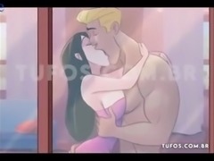 Cartoon cutie fucks with old pervert and sucks huge cock!