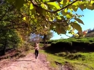 Perky boobed teen freak pumped full of cock in the woods