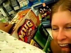 exciting, blowjob in supermarket