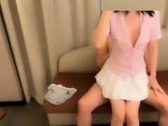 cute little asian slut fingering herself on live webcam