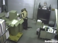 Office slut gets dirty and sucks cock