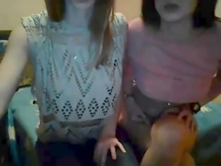 Two Girls kissing on Webcam