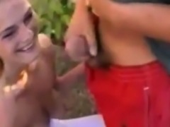 Swingers having fun in front of friends
