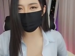 The best and beautiful Korean female anchor beauty masturbates sex show...