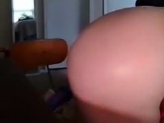 Tight sweet clit and ass solo toy fun