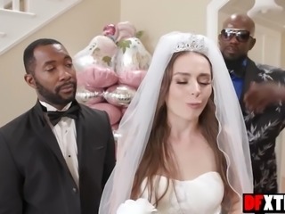 Petite bride from Aften Opal group fucked by five big black cocks before wedding Jovan Jordan